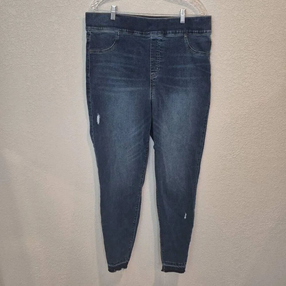 SPANX Distressed Skinny Jeans Blue Size 3X